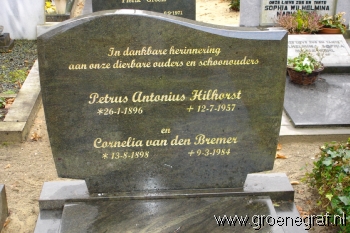 Grafmonument grafsteen Cornelia van den Bremer