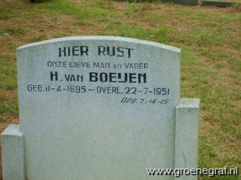 Grafmonument grafsteen Hendrikus van Boeijen
