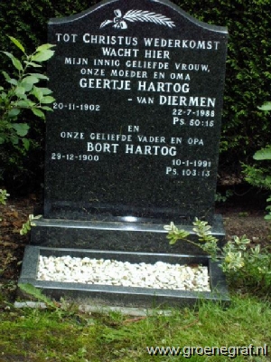 Grafmonument grafsteen Bort  Hartog