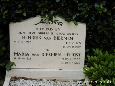 Grafmonument grafsteen Hendrik van Diermen