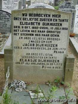 Grafmonument grafsteen Elisabeth  Dijkhuizen