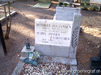 Grafmonument grafsteen Reindert Jan  Jansen