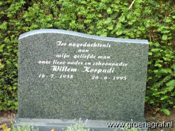 Grafmonument grafsteen Willem  Korpádi