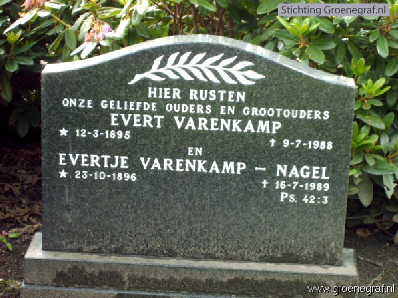 Grafmonument grafsteen Evert  Varenkamp