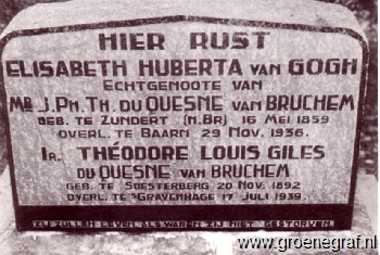 Grafmonument grafsteen Theodore Louis Giles du Quesne van Bruchem