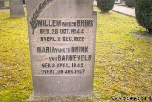 Grafmonument grafsteen Willem van den Brink