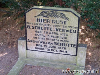 Grafmonument grafsteen Gerritje  Verweij