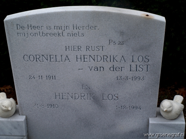Grafmonument grafsteen Hendrik  Los