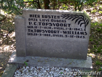 Grafmonument grafsteen Pieter Cornelis  Topsvoort