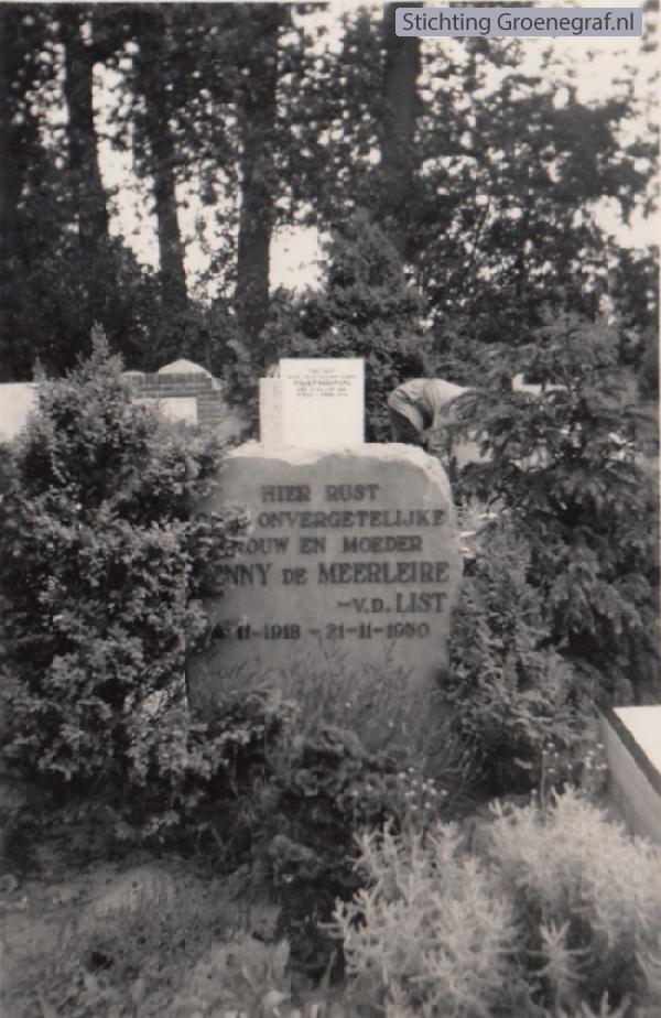 Grafmonument grafsteen Hendrika van der List