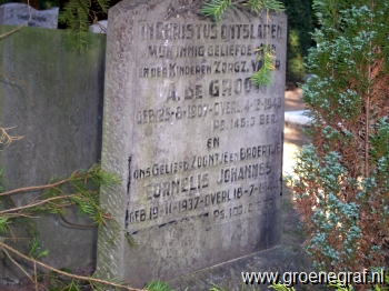 Grafmonument grafsteen Adolph de Groot
