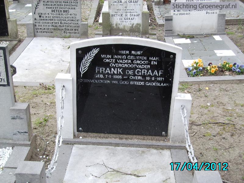 Grafmonument grafsteen Frank de Graaf