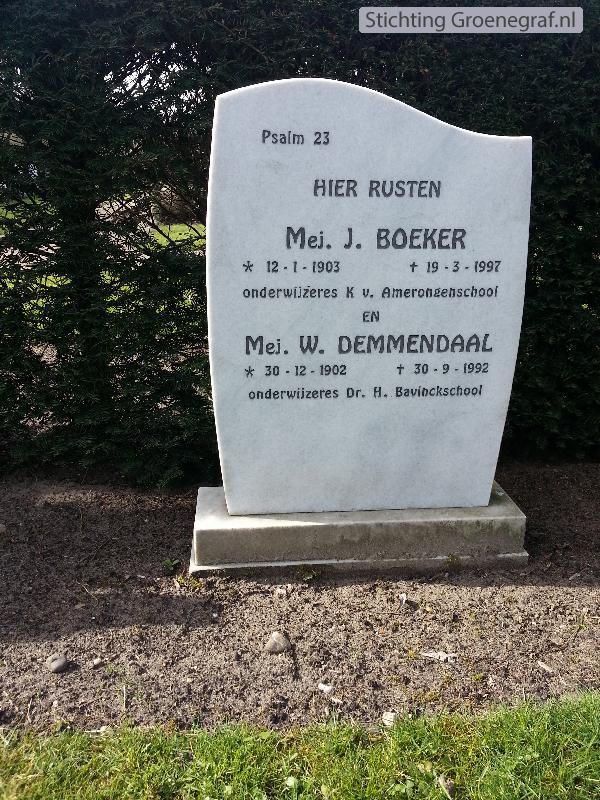 Grafmonument grafsteen Johanna  Boeker