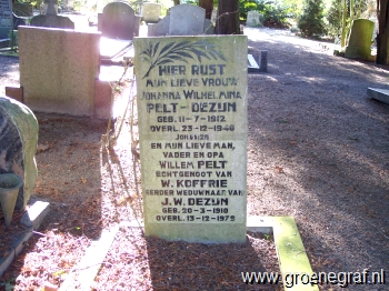 Grafmonument grafsteen Willem  Pelt