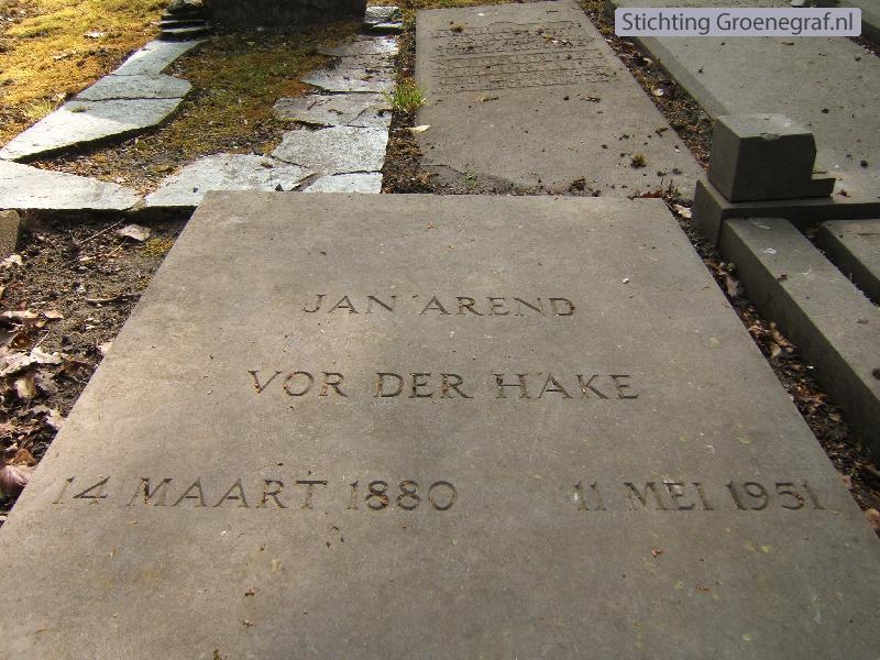 Grafmonument grafsteen Jan Arend vor der Hake