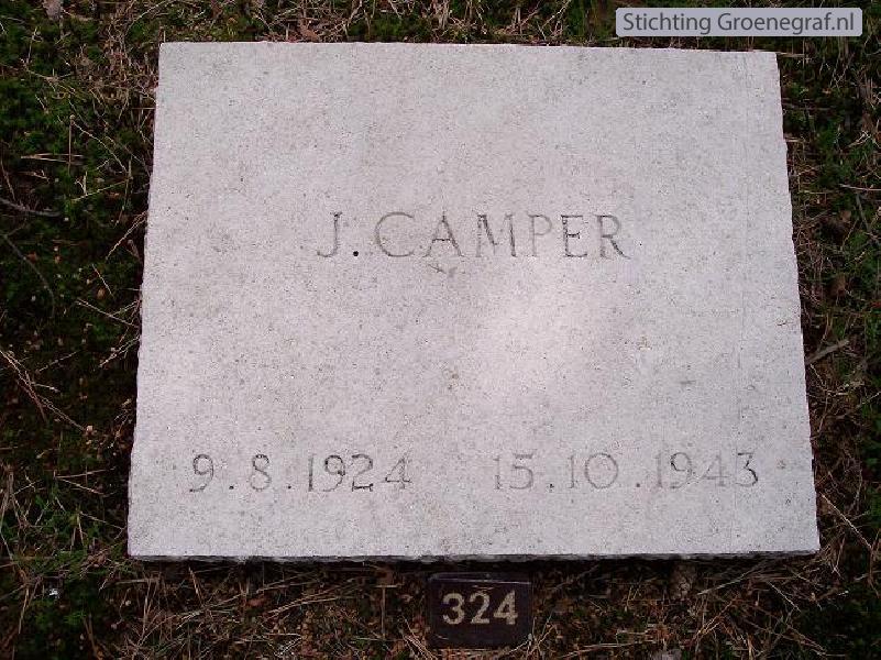 Grafmonument grafsteen Johannes  Camper