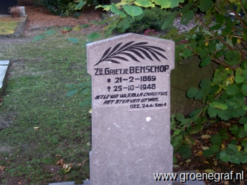 Grafmonument grafsteen Grietje  Benschop