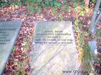 Grafmonument grafsteen Elisabeth Catharina  Broers