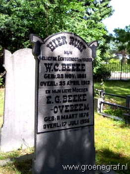 Grafmonument grafsteen Willem Cornelis  Beeke