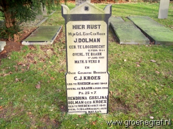 Grafmonument grafsteen Cornelis Johannes  Kroes