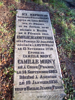 Grafmonument grafsteen Camille Octave Leon  Migny