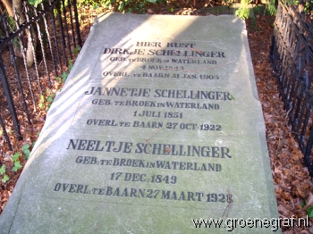 Grafmonument grafsteen Neeltje  Schellinger