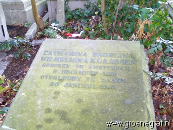 Grafmonument grafsteen Catharina Engelina Wilhelmina  Klaassen