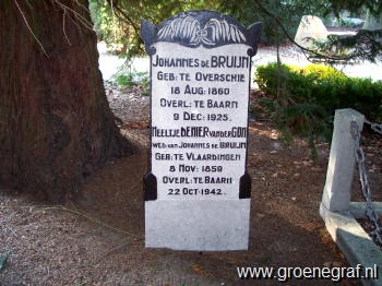 Grafmonument grafsteen Johannes de Bruijn