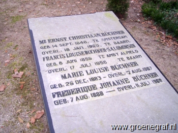 Grafmonument grafsteen Ernst Christiaan  Büchner