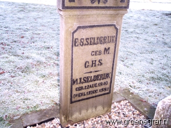 Grafmonument grafsteen Mijndert Johan  Seldenrijk
