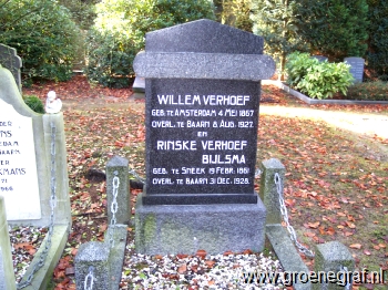 Grafmonument grafsteen Willem  Verhoef