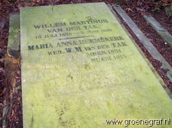 Grafmonument grafsteen Maria Anna van der Tak