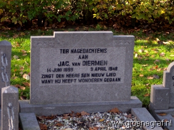 Grafmonument grafsteen Jacob van Diermen