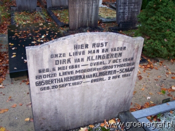 Grafmonument grafsteen Dirk van Klingeren