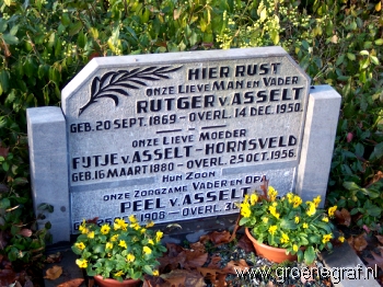 Grafmonument grafsteen Peel van Asselt