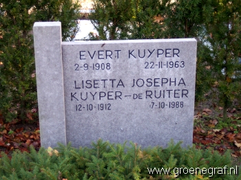 Grafmonument grafsteen Evert  Kuijper