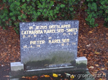Grafmonument grafsteen Pieter  Karelsen