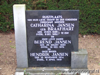 Grafmonument grafsteen Catharina  Braafhart