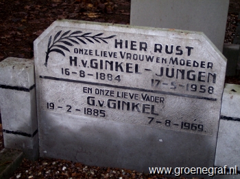 Grafmonument grafsteen Geert van Ginkel