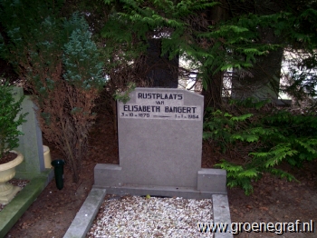 Grafmonument grafsteen Elisabeth  Bangert