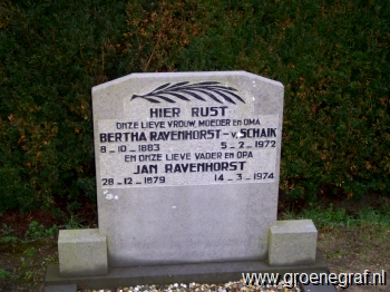 Grafmonument grafsteen Bertha van Schaik