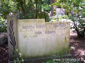 Grafmonument grafsteen Dirk  Koops