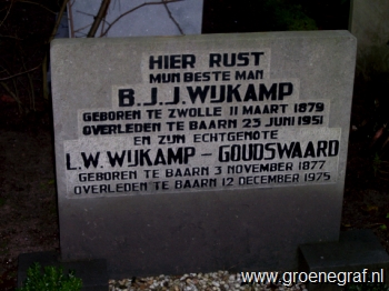 Grafmonument grafsteen Bernardus Johannes Josephus  Wijkamp