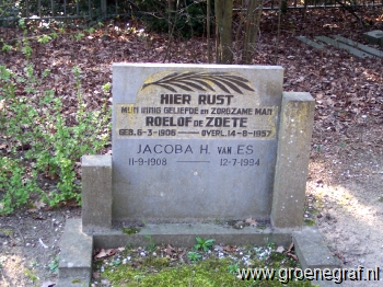 Grafmonument grafsteen Jacoba Hendrika van Es