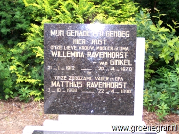 Grafmonument grafsteen Willemina van Ginkel