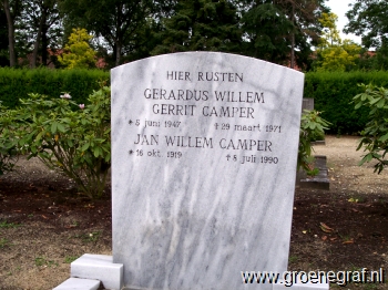 Grafmonument grafsteen Gerardus Willem Gerrit  Camper
