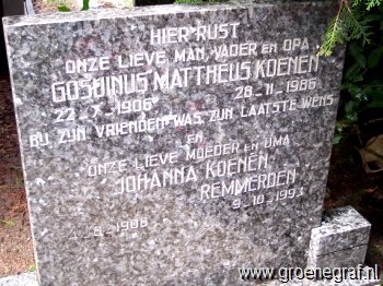 Grafmonument grafsteen Johanna  Remmerden
