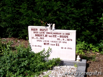 Grafmonument grafsteen Willem Gerrit van Ee