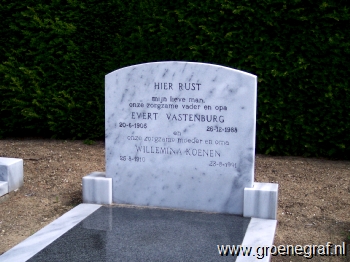 Grafmonument grafsteen Evert  Vastenburg