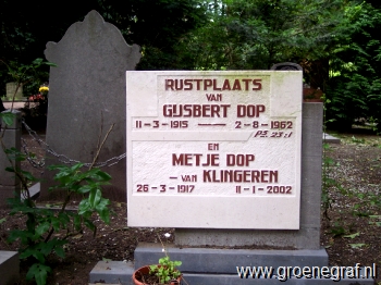 Grafmonument grafsteen Gijsbert  Dop